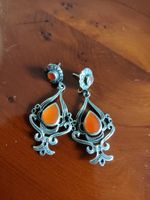 Vintage Ohrringe Silber mit Karneol