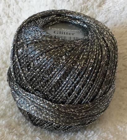 Glitter 8209 Natur gründl Garn 25g klöppel Häkeln stricken (Neu und