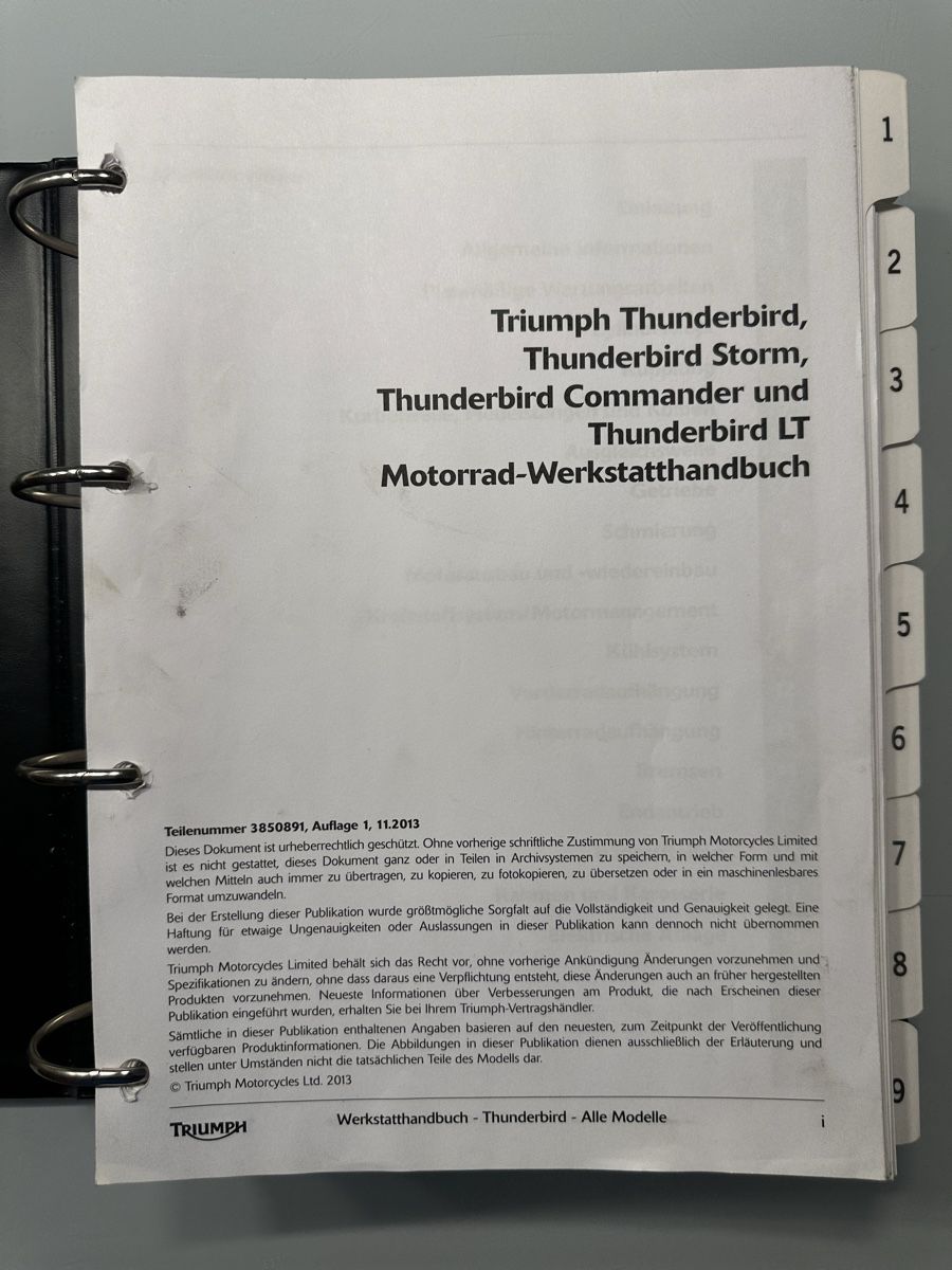 Libri: Triumph Thunderbird   Service Manual – Nuovo (secondo la descrizione) da Mörschwil venduto da Hilbilly 2