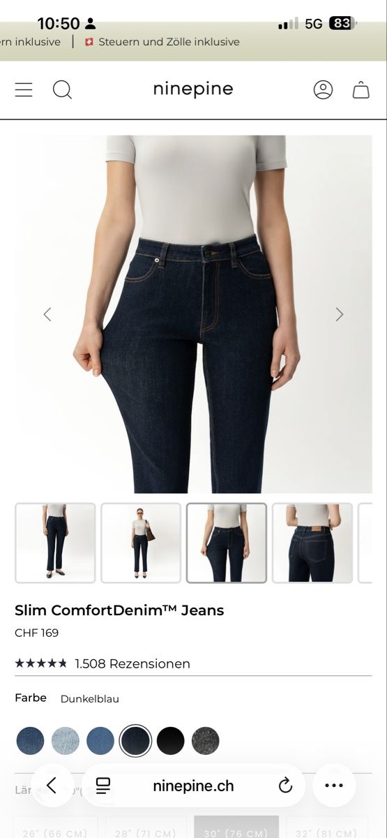 Jeans: Ninepine Jeans Dunkelblau Grösse S/30 – Nuovo (secondo la descrizione) da Kiesen venduto da Patricia0104 3