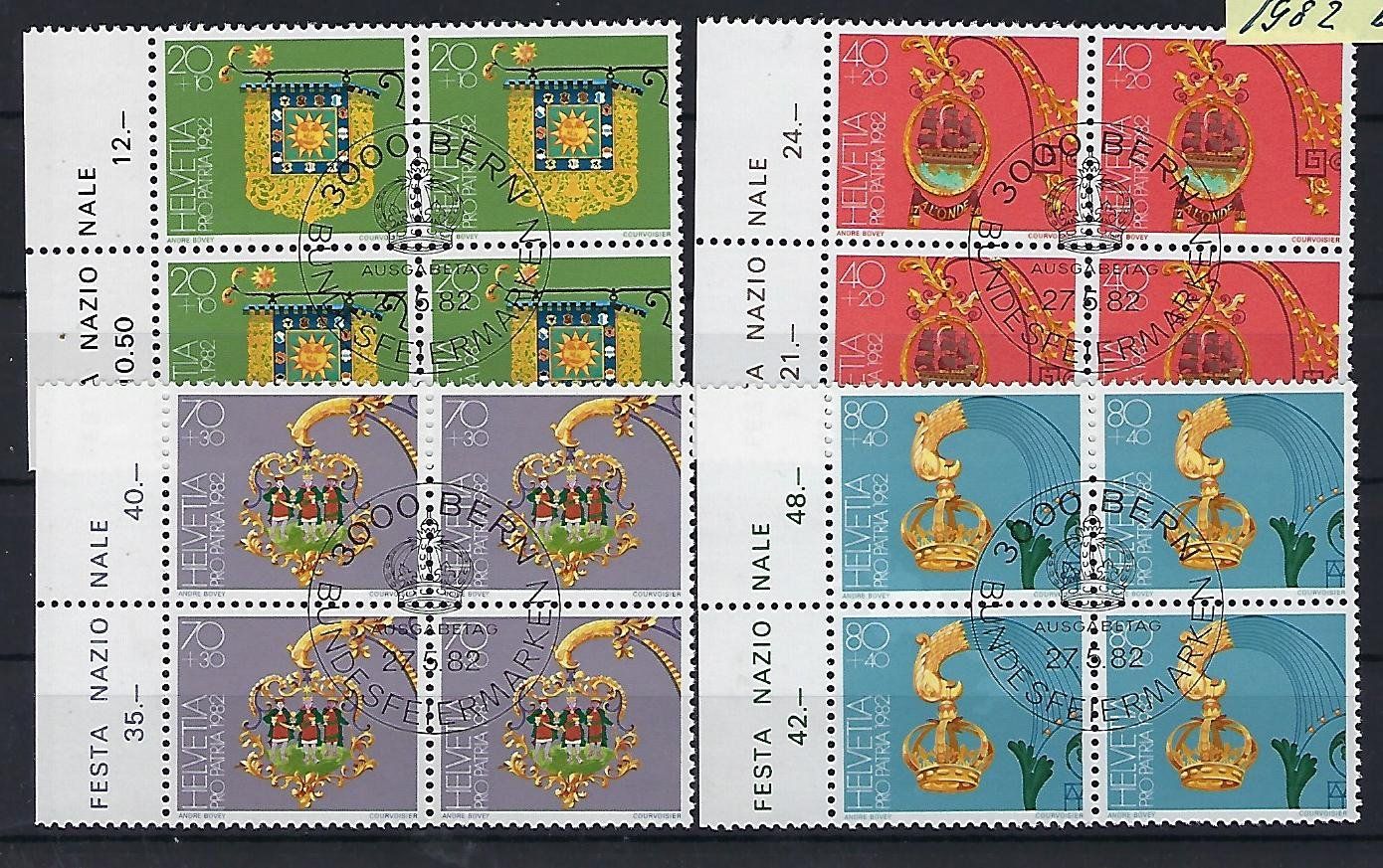 Tutti i francobolli: 1982  Pro Patria Viererblocks 14956 – Usato da Lunden venduto da Animus999