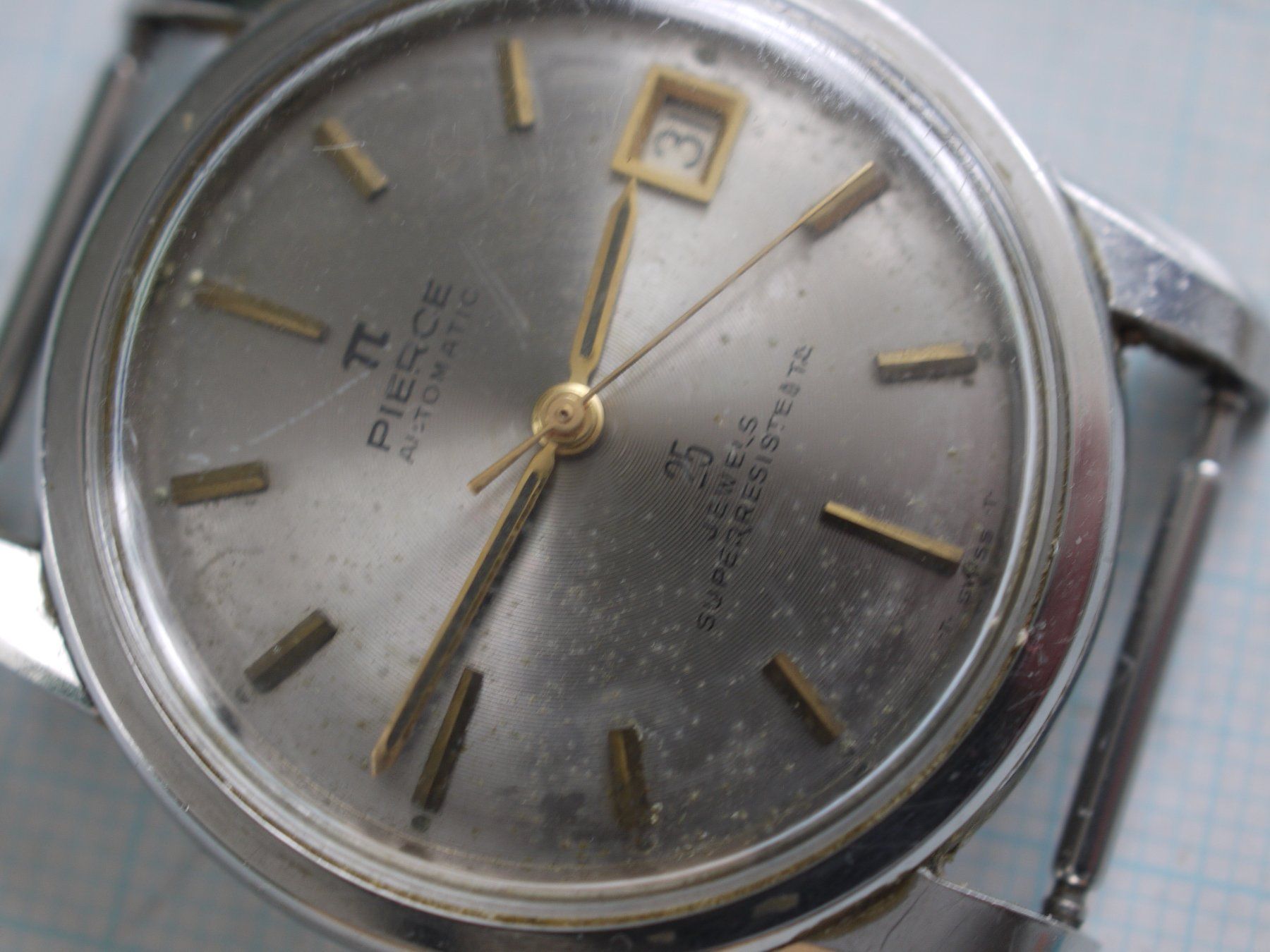 Pierce Swiss Automatic 35mm 25 Jewels Cal.2452 funktioniert (Gebraucht ...
