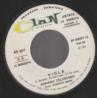 7 " CELENTANO ADRIANO VIOLA / SE SAPEVO NON CRESCEVO juke bo