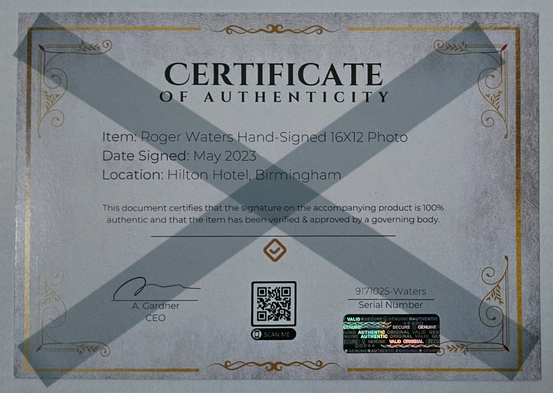 Autografi: Pink Floyd Roger Waters autograph + COA – Nuovo (secondo la descrizione) da Payerne venduto da UpPower 2