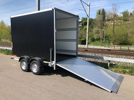 Kofferanhänger Vezeko schwarz Alutrailer Rampenanhänger