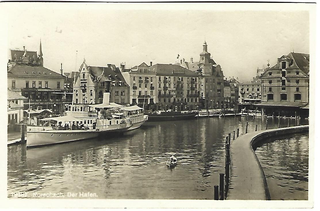 Cartoline postali: Rorschsach der Hafen – Usato da Wetzikon ZH venduto da Brulu100