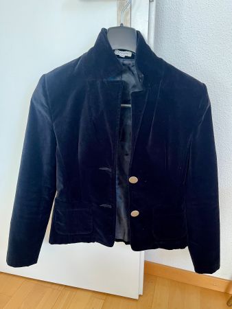 Samt Jacke schwarz Grösse 36 in sehr gutem Zustand