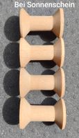 4 Holzspulen Bastelmaterial aus Echtholz, Ø 2.8 cm