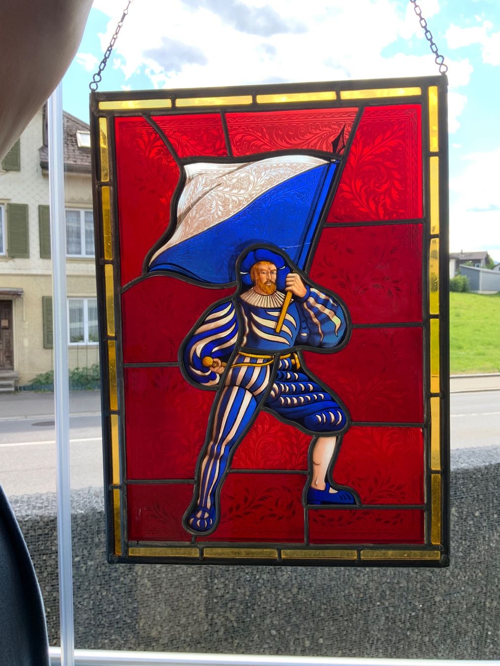 Autres antiquités ou arts: Schweizer Wappen mit Bleifassung – D'occasion à Schübelbach par Hecht11.