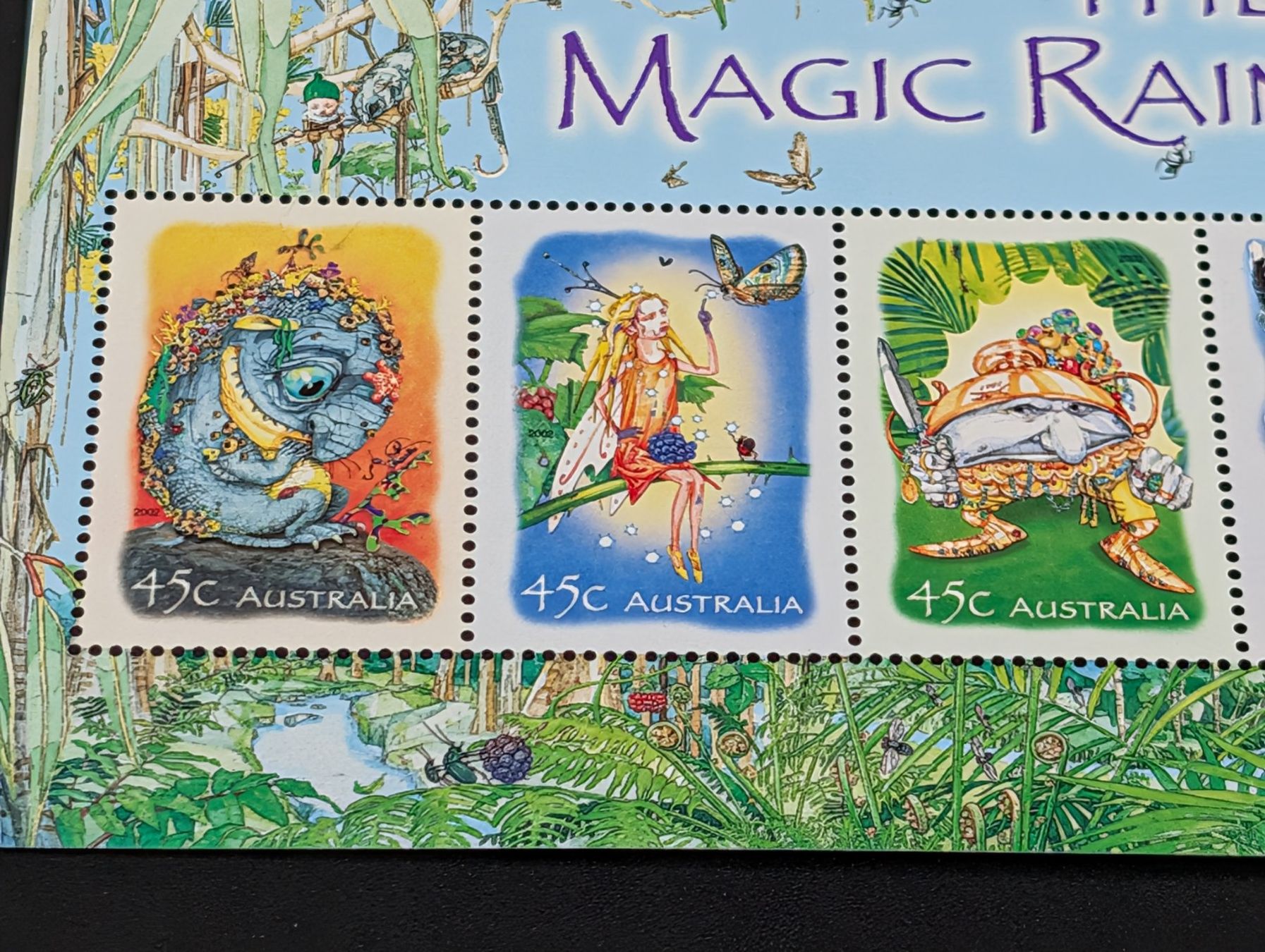 Tous les timbres: Briefmarken Block Australien Magic Rainforest 2002 – D'occasion à Wiezikon b.Sirnach par CaRo_Second 1