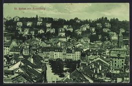 AK St. Gallen, Ortsansicht mit Rosenberg