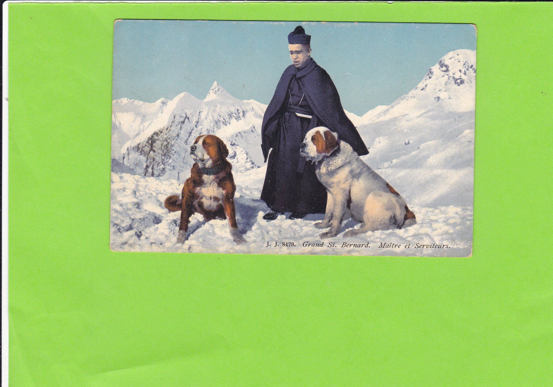 Cartoline postali: Grand St. Bernard-Maître et Serviteurs – Usato da St. Peterzell venduto da neckertal