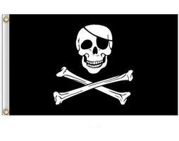 PIRATENFLAGGE 2 - 90 x 60 - JOLLY ROGER- FAHNE PIRAT SKULL