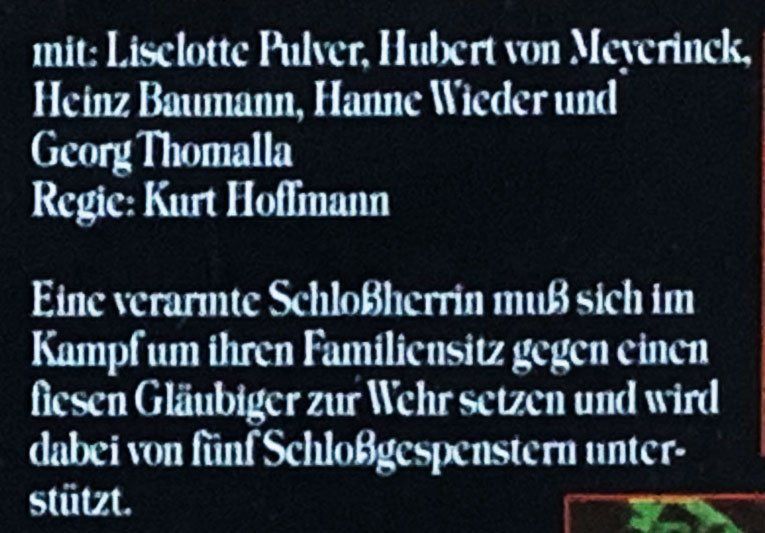 Das Spukschloß Im Spessart [VHS] - Klassiker-Komödie Mit Liselotte Pulver
