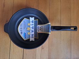 Bratpfanne Mivit Titan 24 cm neu mit Etikette schwarz