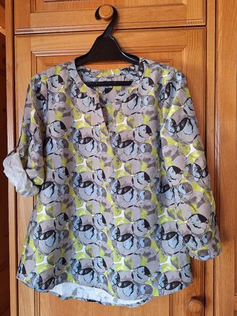 Bluse Damen gemustert 3/4 Arm Grösse S g