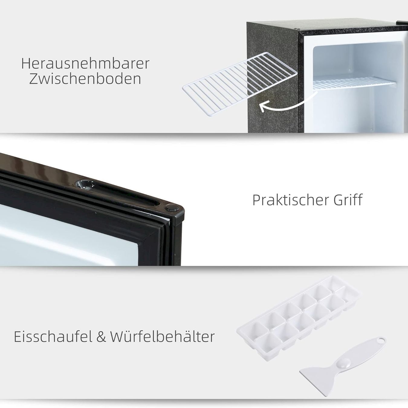 Cucinare, Mangiare & Bere: HOMCOM Mini-Gefrierschrank 35L schwarz – Nuovo e nell'imballaggio originale da Bottighofen venduto da zaap 6
