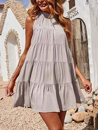 NEUES modernes, beiges Sommerkleid Gr. S - 222506