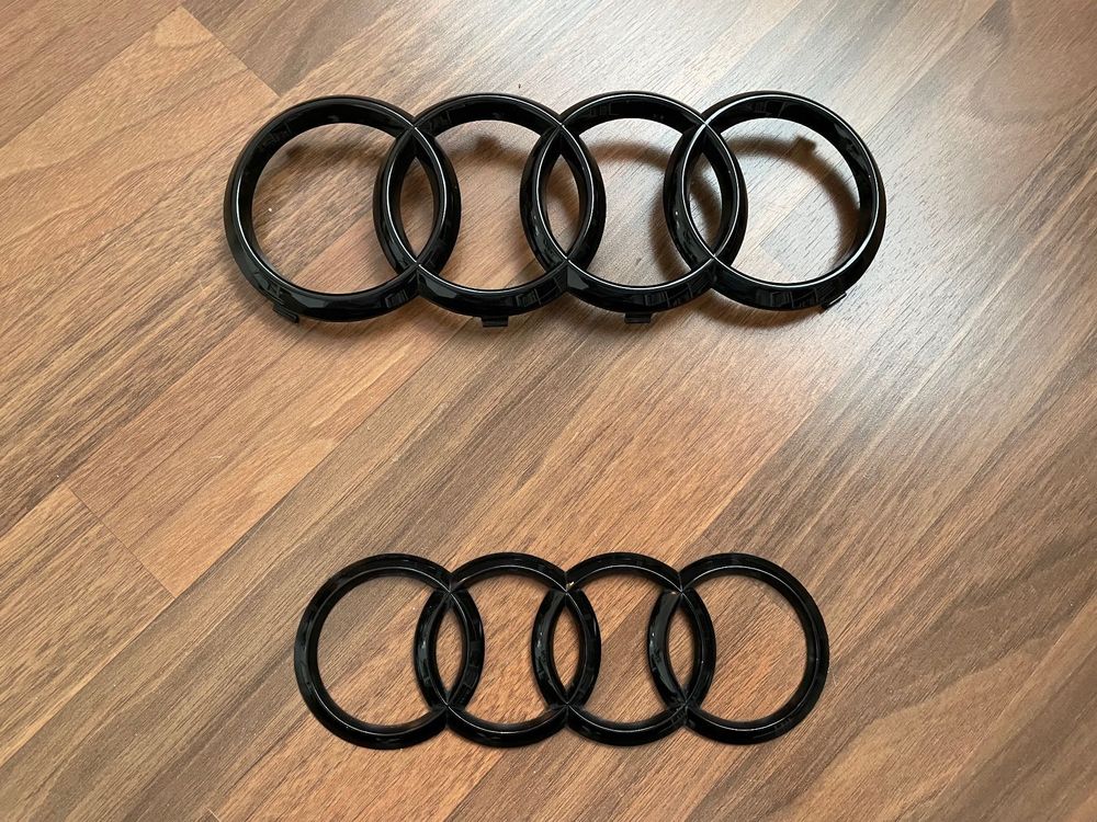 Original schwarze Audi Ringe/ Embleme