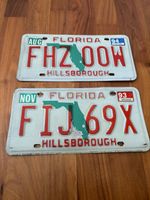 2x Original Florida USA Nummernschilder 1993/1994
