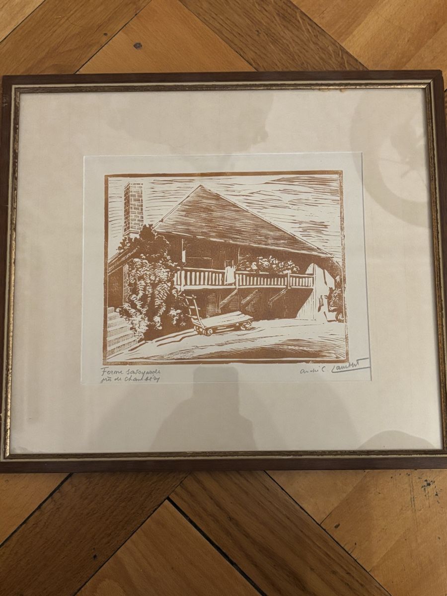 Incisioni: Gravure Ancienne Signée Lambert, ferme savoyarde – Usato da Genève venduto da ati_tj8f 3