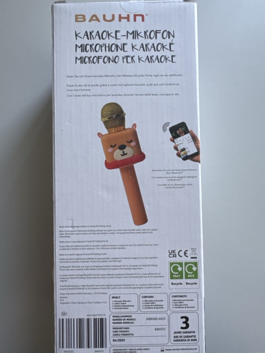 Mikrofone: BAUHN Karaoke Microphone Bluetooth New – Gebraucht aus Hünenberg von Hueso2023 2