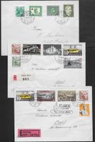 1944/48 drei Briefe verschied. Frankaturen speziell ab 1.-