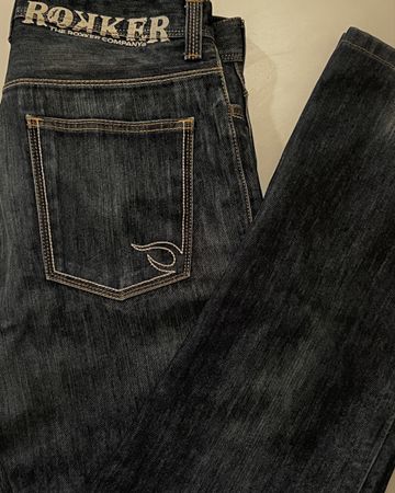 Rokker Motorrad Jeans Dunkelblau
