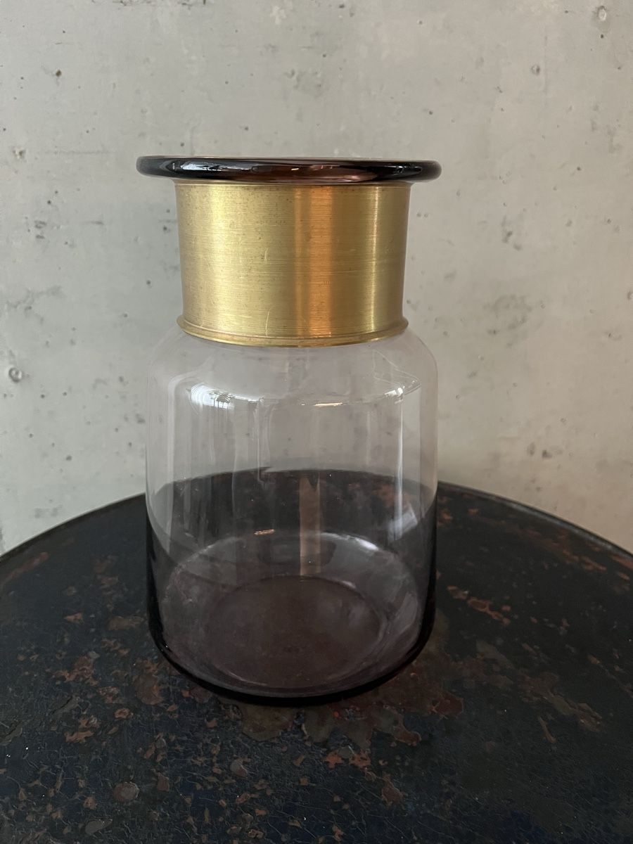 Vasi & Recipienti: Mungeblasene Vase mit Messingring – Usato da Wabern venduto da La-Vitrine 2