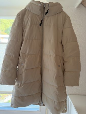 Esprit Steppmantel mit Kapuze, beige, Grösse M