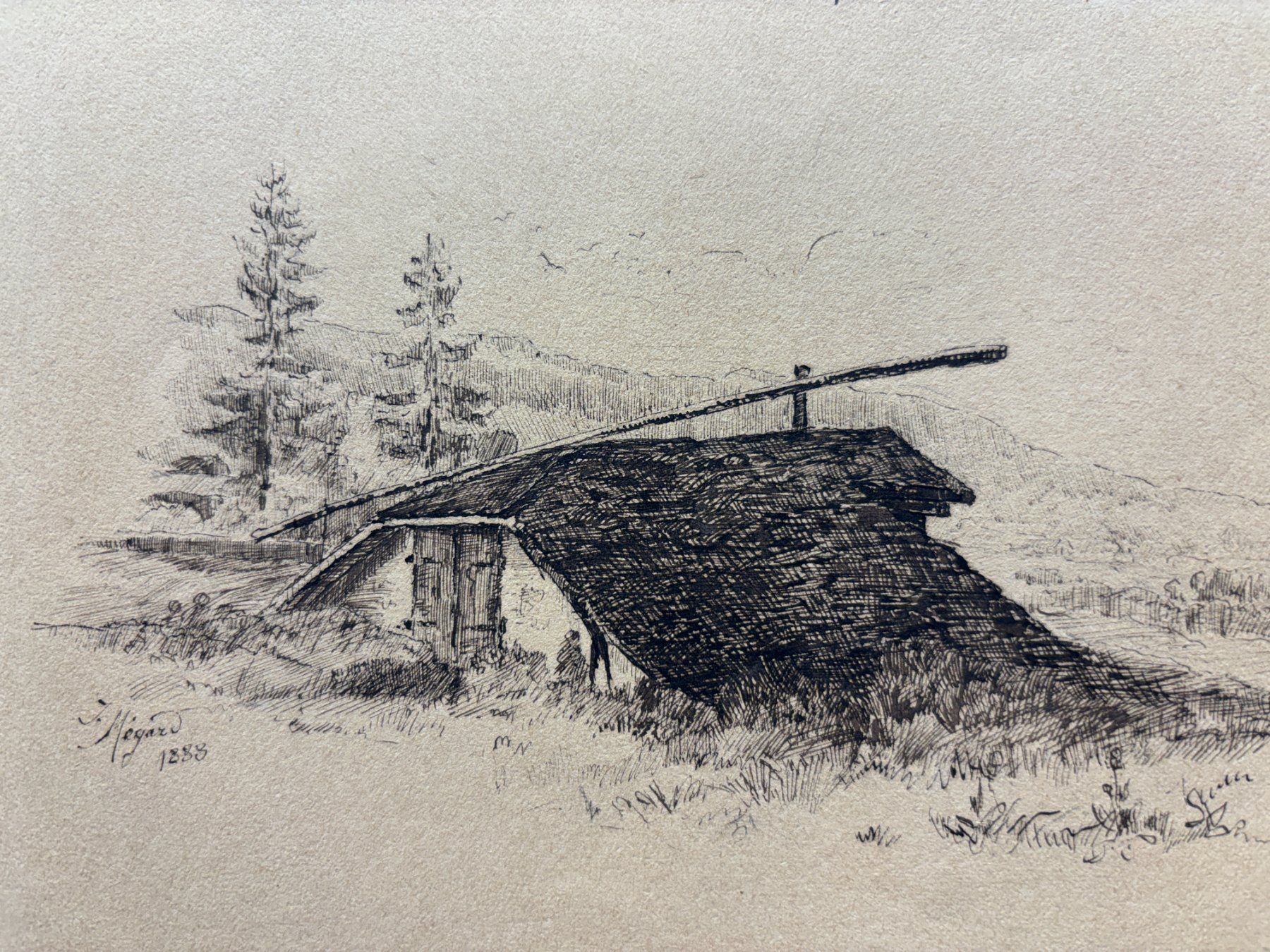 Tableaux: Dessin original de Joseph Mégard, 1888 – D'occasion à Genève par aic_p8ld 5