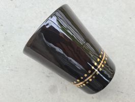 Keramik: Becher/Tasse schwarz/gold-ANGEBOT