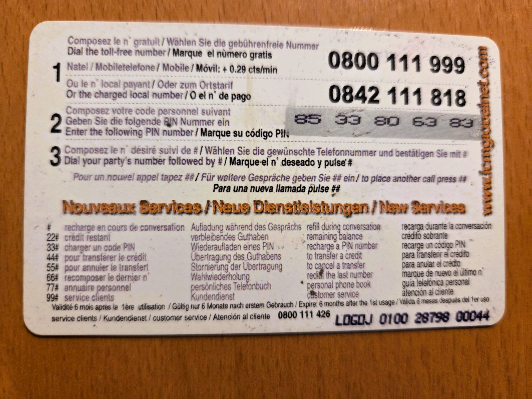 Schede telefoniche: PREPAID - SCHWEIZ – Usato da Brüttisellen venduto da Nighttrain 1