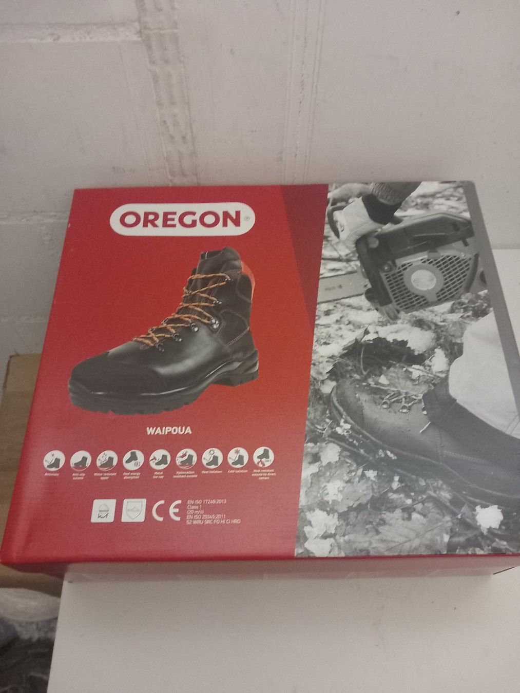Scarpe da uomo: Schnittschutzstiefel Oregon WAIPOUA Gr.48 – Nuovo e nell'imballaggio originale da Thun venduto da Beas-Allerlei 1