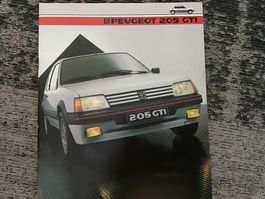 Peugeot 205 GTI Verkaufsprospekt 1985 16 Seiten Topzustand