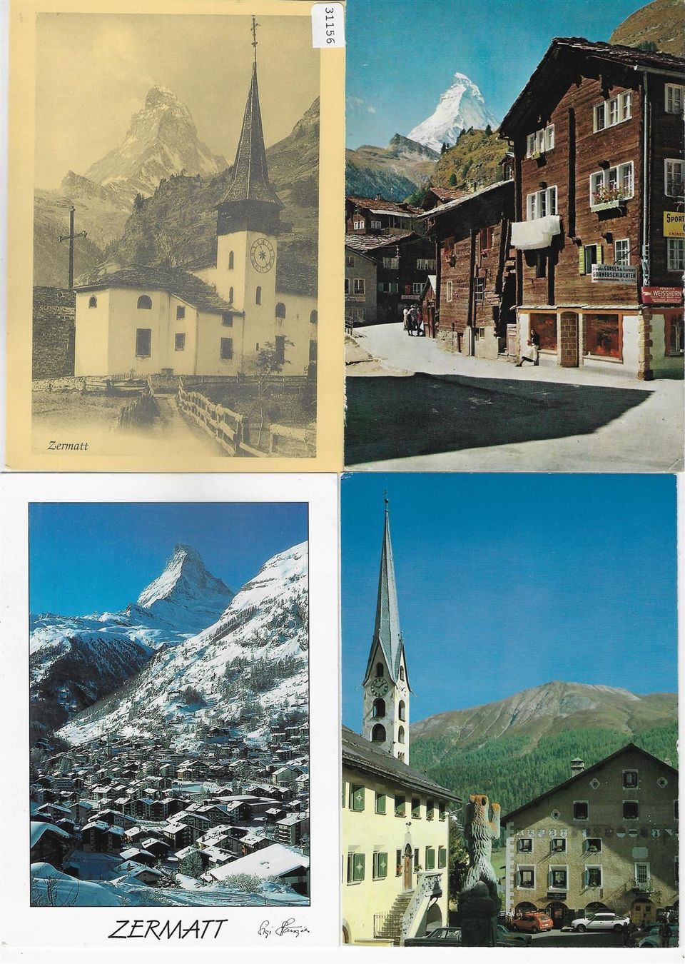Cartoline postali: 4 AK Zermatt – Usato da Ettingen venduto da Kartenplanet