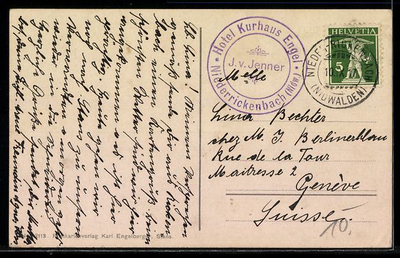 Cartoline postali: AK Niederrickenbach, Mit Brisen – Usato da Berlin venduto da bartko-reher 1