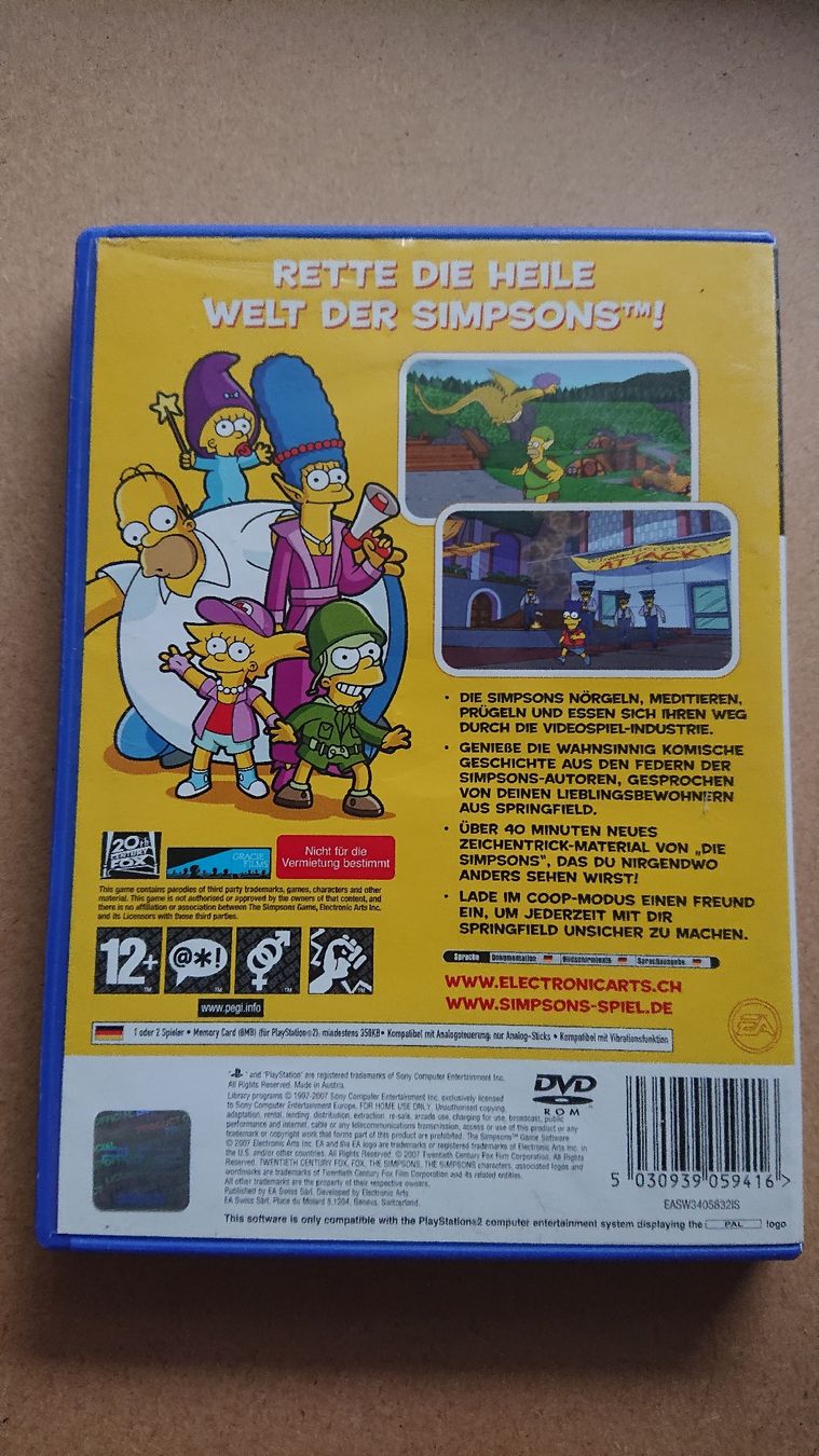 Giochi: Simpsons Das Spiel - PS2 - – Usato da Chur venduto da FreakofRarity 1