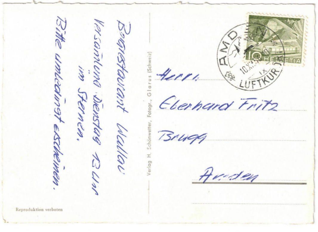 Cartoline postali: Amden - Skilift Mattstock – Usato da Binningen venduto da Mountainrider 1