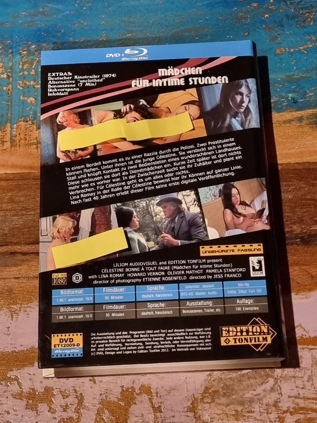 Alle DVDs: Célestine, Blu Ray Erotik Hartbox RAR Uncut – Gebraucht aus Winterthur von Belzarek 1