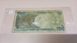 500 Rupiah Indonesien 1992 Orang Utan Banknote Dschungel