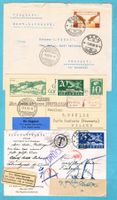 9 Flugpost-Belege 1925-1963 ! Ab Fr.1!