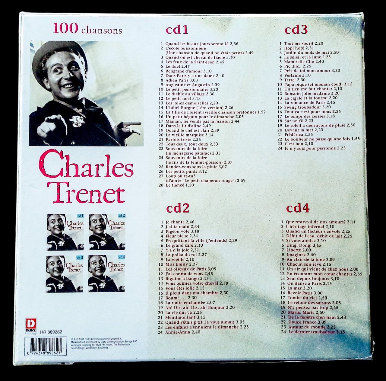 CD: Charles Trenet  100 chansons   coffret de 4 CD – Nuovo e nell'imballaggio originale da Tavannes venduto da Nekosumi 1