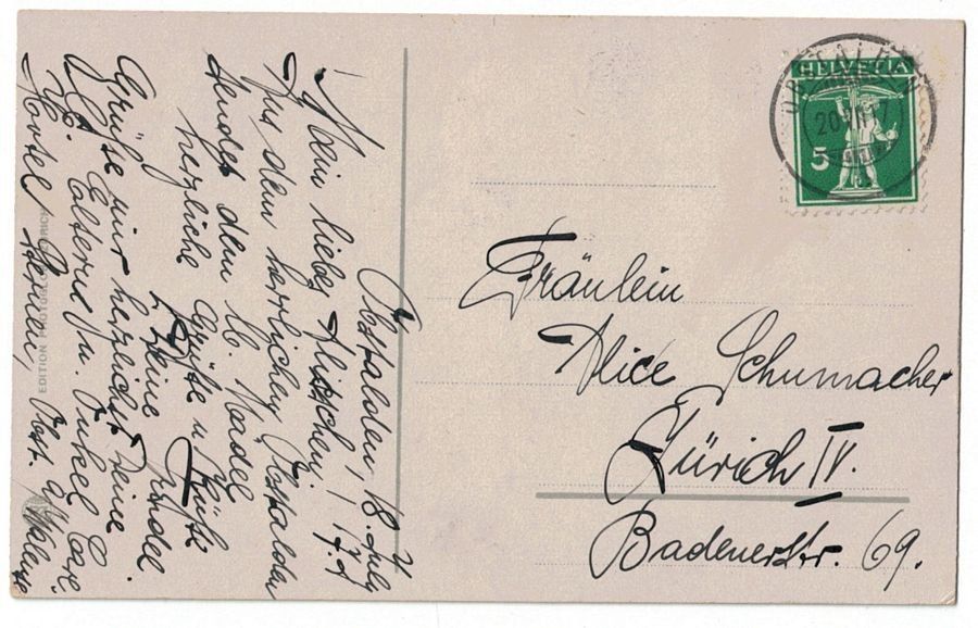 Ansichtskarten: Mühlehorn, gelaufen 1917 – Gebraucht aus Frauenfeld von POML 1