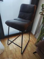 4x Barhocker anthrazit mit Metallgestell
