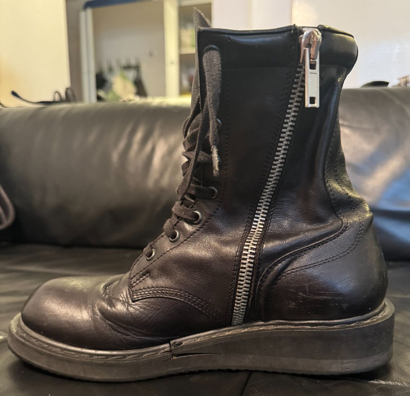Rick Owens Scarpe da uomo: Rick Owens Anfibio Combat Boots – Usato da Canobbio venduto da kk_dee 5