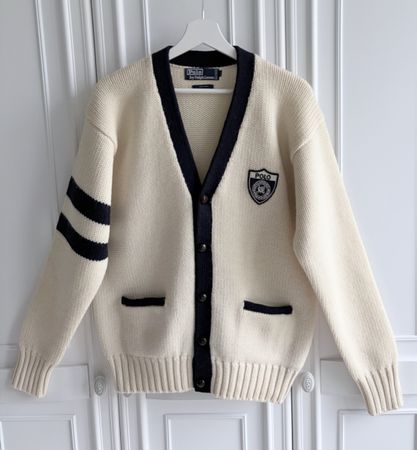 Ralph Lauren 90s-00s 100% wool varsity sweater M Old Money