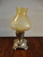 Kerzenständer aus Zinn mit Glas