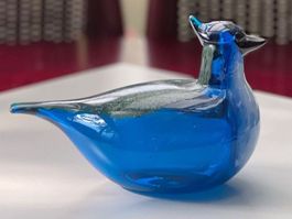 Glasvogel von  Oiva Toikka, ittala, verm. ,Blue Jay‘ (#9)