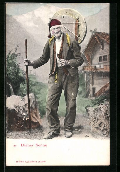 Cartoline postali: AK Berner Senne in Tracht – Usato da Berlin venduto da bartko-reher